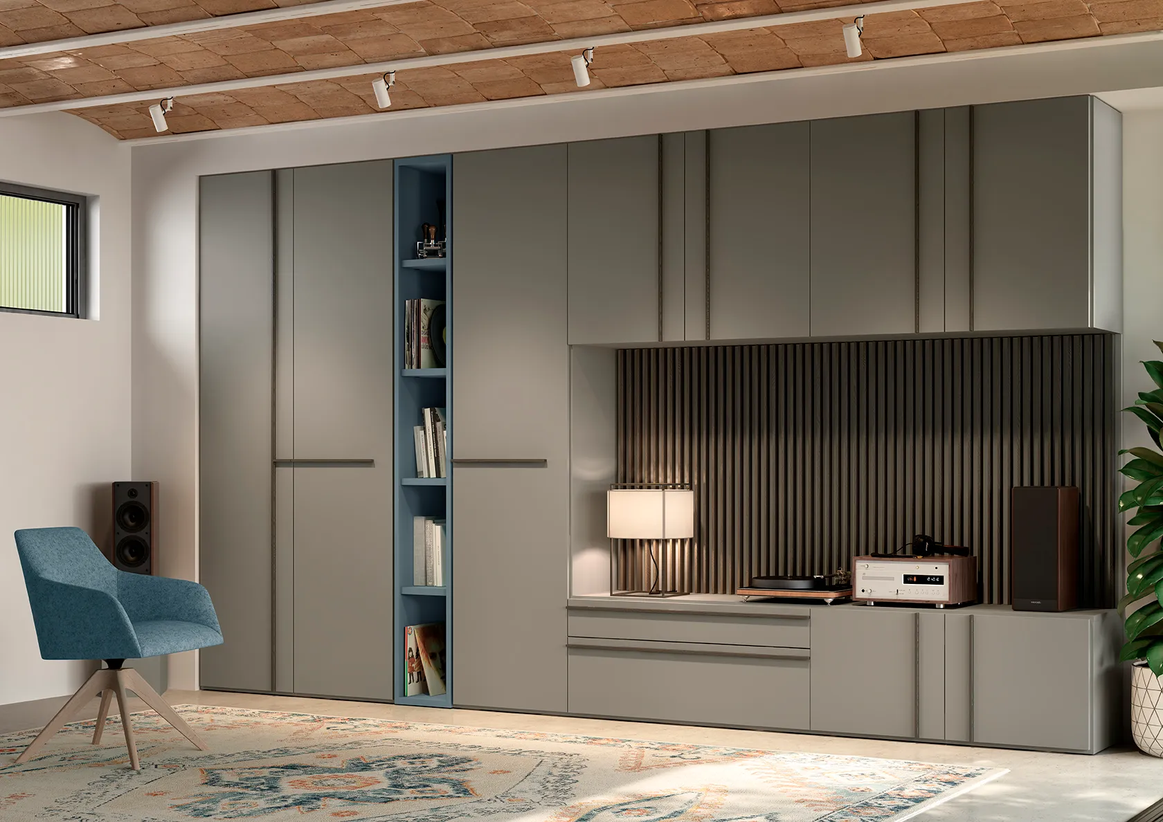 mueble empotrado en la pared