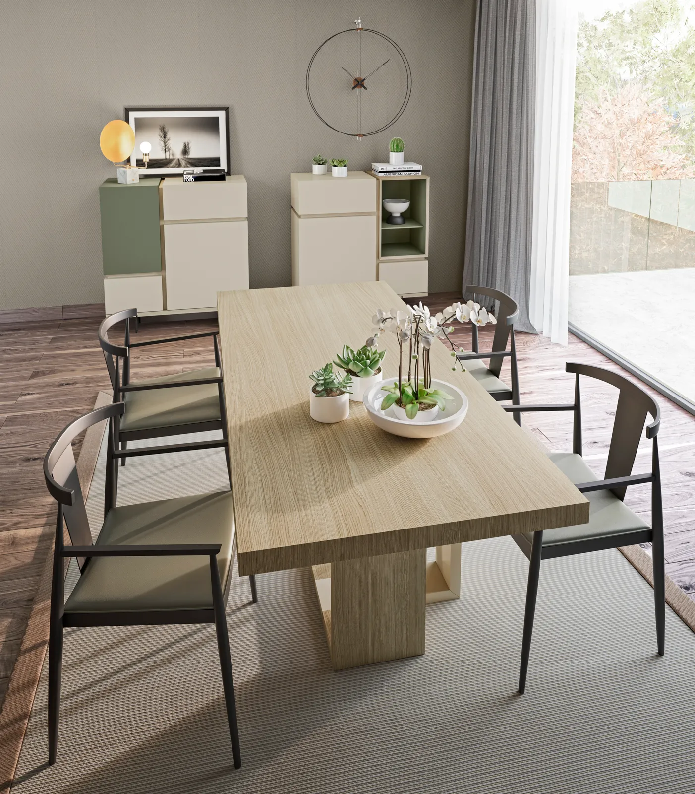 conjunto comedor madera