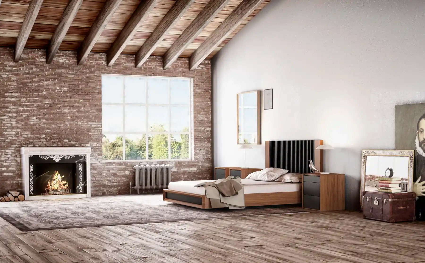 dormitorio muebles madera