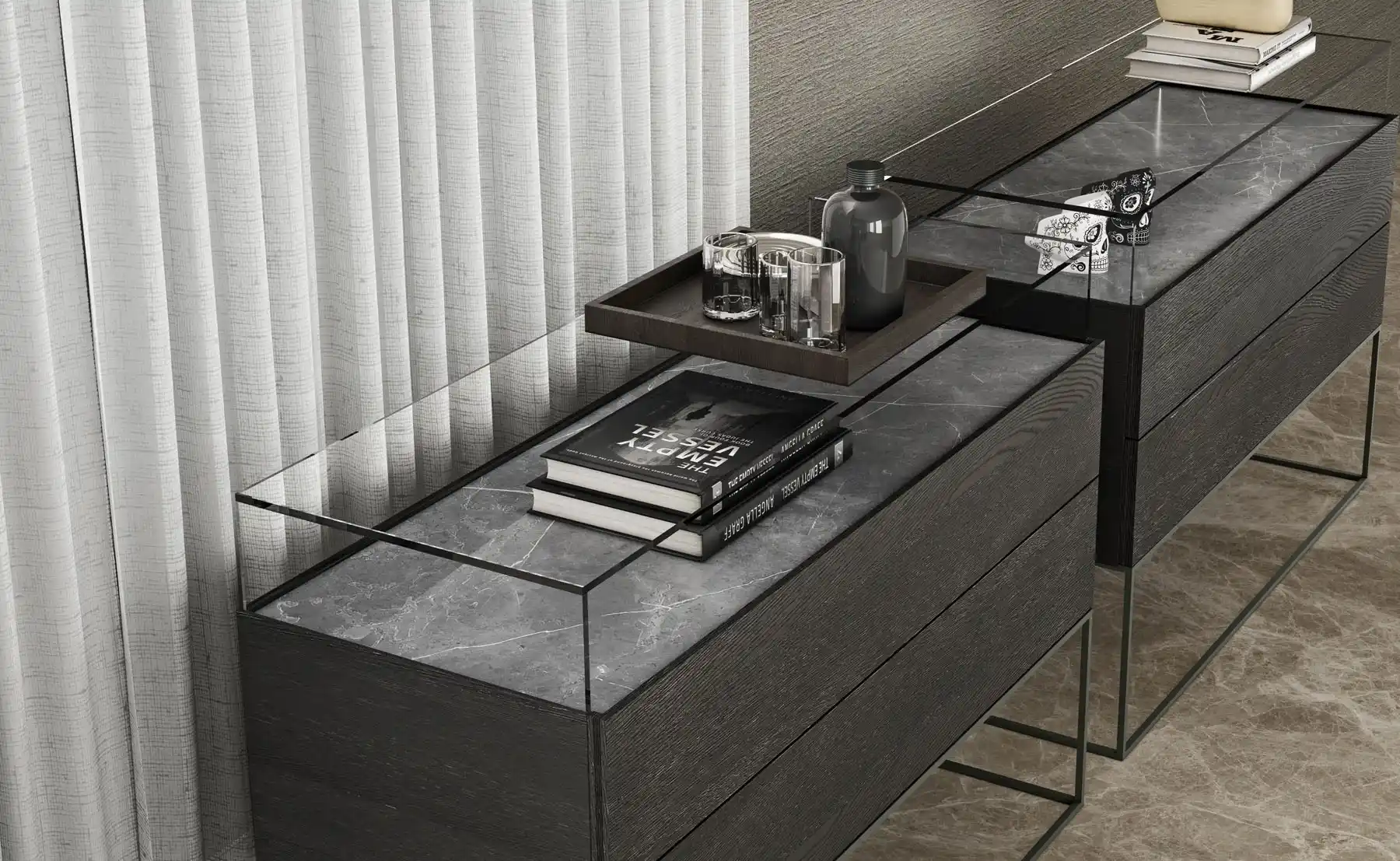 mesita detalle en vidrio