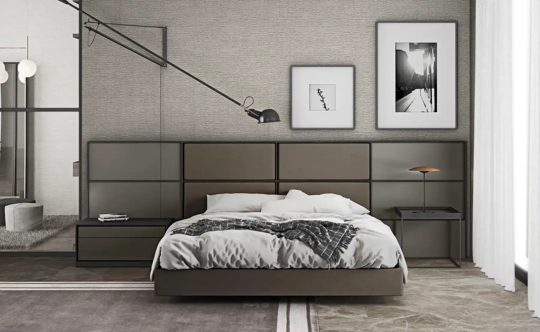 dormitorio cabecal oscuro