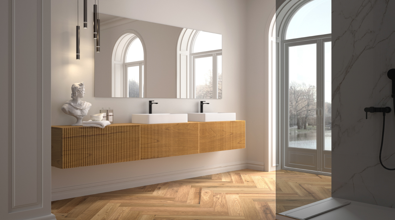 muebles de baño dobles