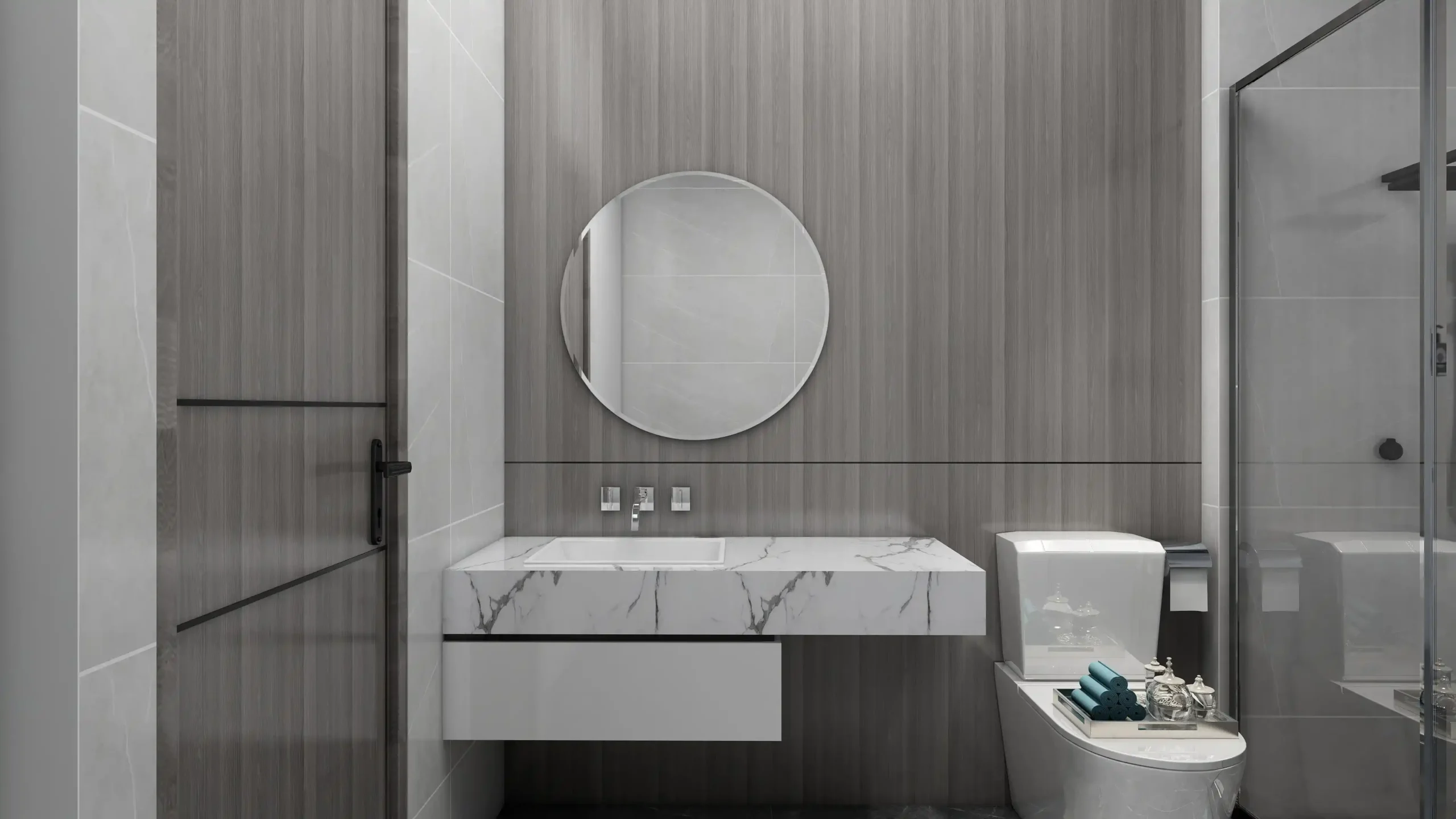 espejo redondo baño